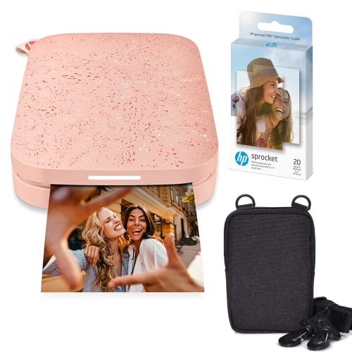 HP Sprocket Portable 2x3 Zoll Sofortbilddrucker (Rosa) Zink-Papierbündel von HP