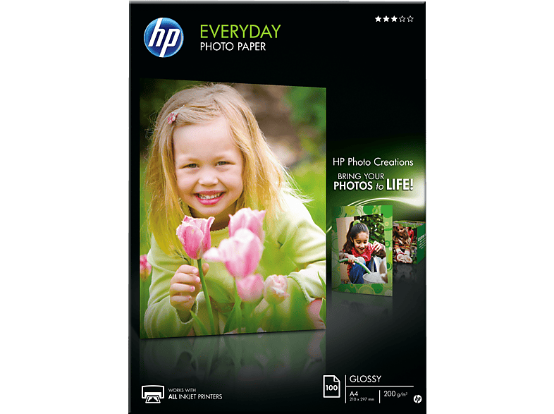 HP Standard Fotopapier glänzend 210 x 297 mm A4 100 Blatt im Format von HP