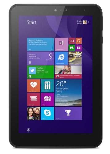 HP Tablet Pro 408 8 Zoll HD Multi Touch Display - Windows Tab - Intel QuadCore Prozessor - WLAN, Bluetooth 【 32 GB Speicher 】 mit SIM-Karten Steckplatz - schwarz (Generalüberholt) von HP