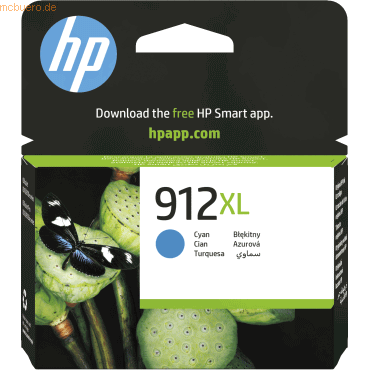 HP Tintenpatrone HP 3YL81AE 912XL cyan von HP