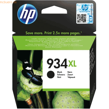 HP Tintenpatrone HP 934XL C2P23AE schwarz HP Tintenpatrone HP 934XL C2P23AE schwarz von HP