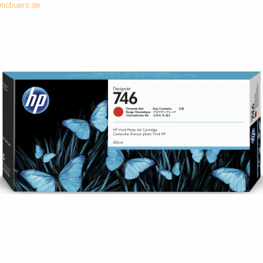 HP Tintenpatrone HP DesignJet 746 chromatisches rot von HP