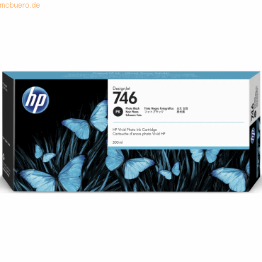 HP Tintenpatrone HP DesignJet 746 foto schwarz von HP