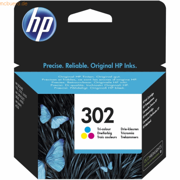 HP Tintenpatrone HP Nr. 302 F6U65AE 3-farbig von HP