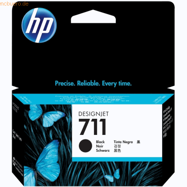 HP Tintenpatrone HP Nr. 711 CZ129A schwarz 38ml von HP