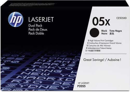 HP Toner 05X Original 2er-Pack Schwarz 13000 Seiten CE505XD von HP