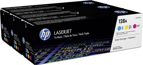 HP Toner 128A Original Kombi-Pack Cyan, Magenta, Gelb 1300 Seiten CF371AM von HP