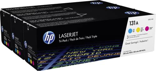 HP Toner 131A Original Kombi-Pack Cyan, Magenta, Gelb 1800 Seiten U0SL1AM von HP