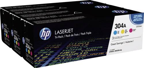 HP Toner 304A Original Kombi-Pack Cyan, Magenta, Gelb 2800 Seiten CF372AM von HP