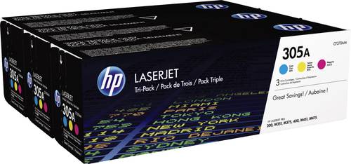 HP Toner 305A Original Kombi-Pack Cyan, Magenta, Gelb 2600 Seiten CF370AM von HP