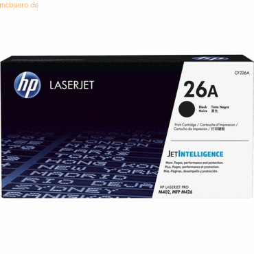 HP Toner HP 26A schwarz von HP