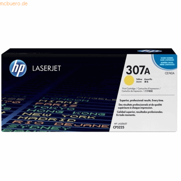 HP Toner HP 307A CE742A gelb von HP
