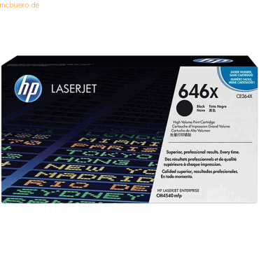 HP Toner HP 646X CE264X schwarz HP Toner HP 646X CE264X schwarz von HP