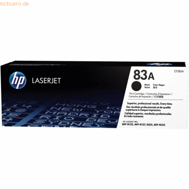 HP Toner HP 83A LaserJet CF283A schwarz von HP