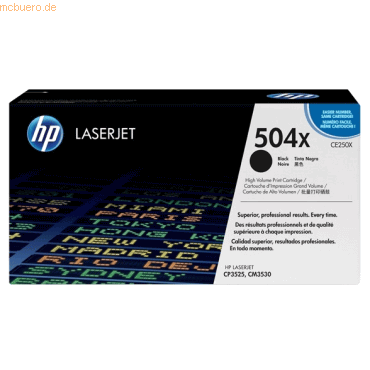 HP Toner HP Color LaserJet CE250X schwarz von HP