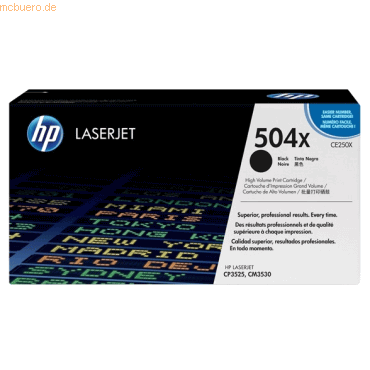 HP Toner HP Color LaserJet CE250X schwarz HP Toner HP Color LaserJet CE250X schwarz von HP