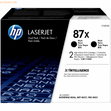 HP Toner-Kartusche HP 87XD schwarz Doppelpack von HP