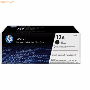 HP Toner Original HP Q2612AD schwarz von HP
