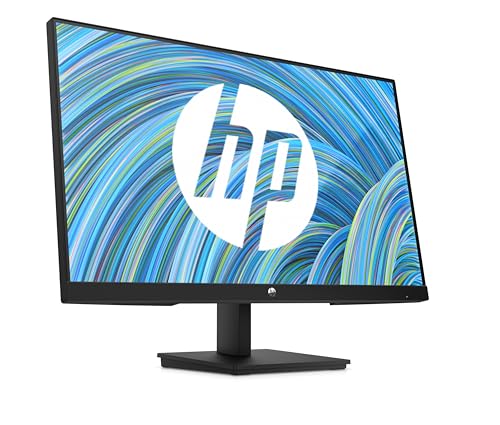 HP V24v G5 FHD Monitor 60,5 cm (23.8 Zoll), 1920 x 1080 Pixel (16:9), 75 Hz, Full HD, AMD FreeSync, Joypad OSD Knopf, Blaulichtfiltermodus, VGA, HDMI 1.4, Neigefunktion, umweltfreundlich, Schwarz von HP