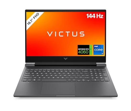 HP VICTUS Gaming Laptop, 16,1" FHD Display, 144 Hz, Intel Core i7-14700HX, 32 GB DDR5 RAM, 1 TB SSD, NVIDIA GeForce RTX 4070 (8GB), Windows 11, QWERTZ, Schwarz von HP