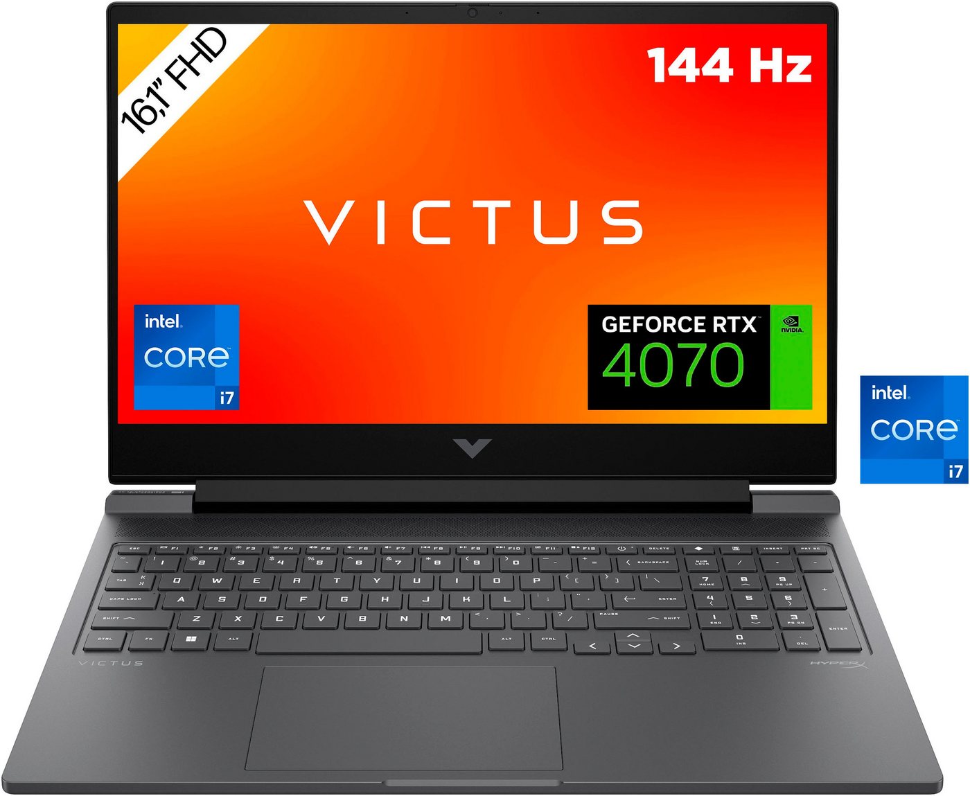 HP Victus 16-r1077ng Gaming-Notebook (40,9 cm/16,1 Zoll, Intel Core i7 14700HX, GeForce RTX 4070, 512 GB SSD) von HP