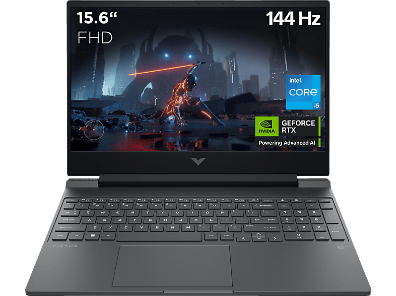 HP Victus Gaming 15-fa1365ng, Notebook, mit 15,6 Zoll Display, Intel® Core™ i5,i5-13500H Prozessor, 16 GB RAM, 1 TB SSD, NVIDIA GeForce RTX™ 4050, Silber, Windows 11 Home von HP