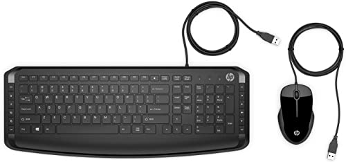 HP Wired Keyboard Mouse 250 EU Pavilion 200, Full-Size, 9DF28AA#ABB von HP