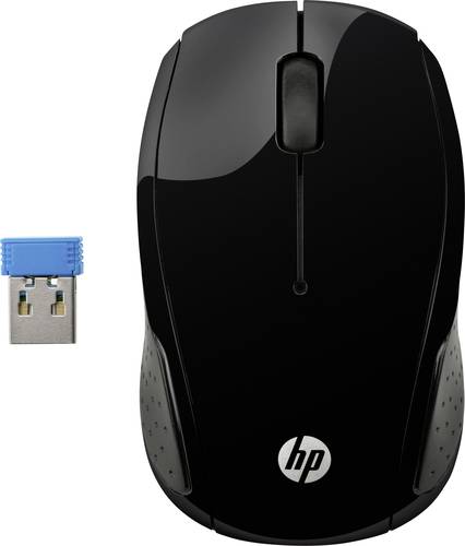 HP Wireless 200 Maus Funk Optisch Schwarz 3 Tasten 1000 dpi von HP