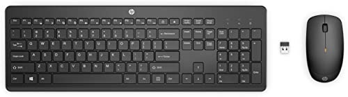 HP Wireless Keyboard Mouse NL 230, Full-Size (100%), RF, W126262580 (230, Full-Size (100%), RF Wireless, Mechanical, QWERTY, Black, Mouse Included) von HP