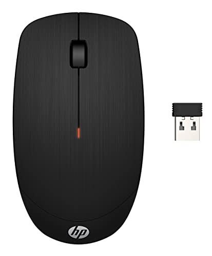 HP Wireless Maus X200 (USB-Dongle, bis zu 1600 DPI, lange Akkulaufzeit, Rechtshänder, Linkshänder) schwarz von HP