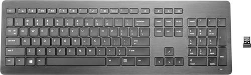HP Wireless Premium Keyboard Kabellos, USB Tastatur Deutsch, QWERTZ Schwarz von HP