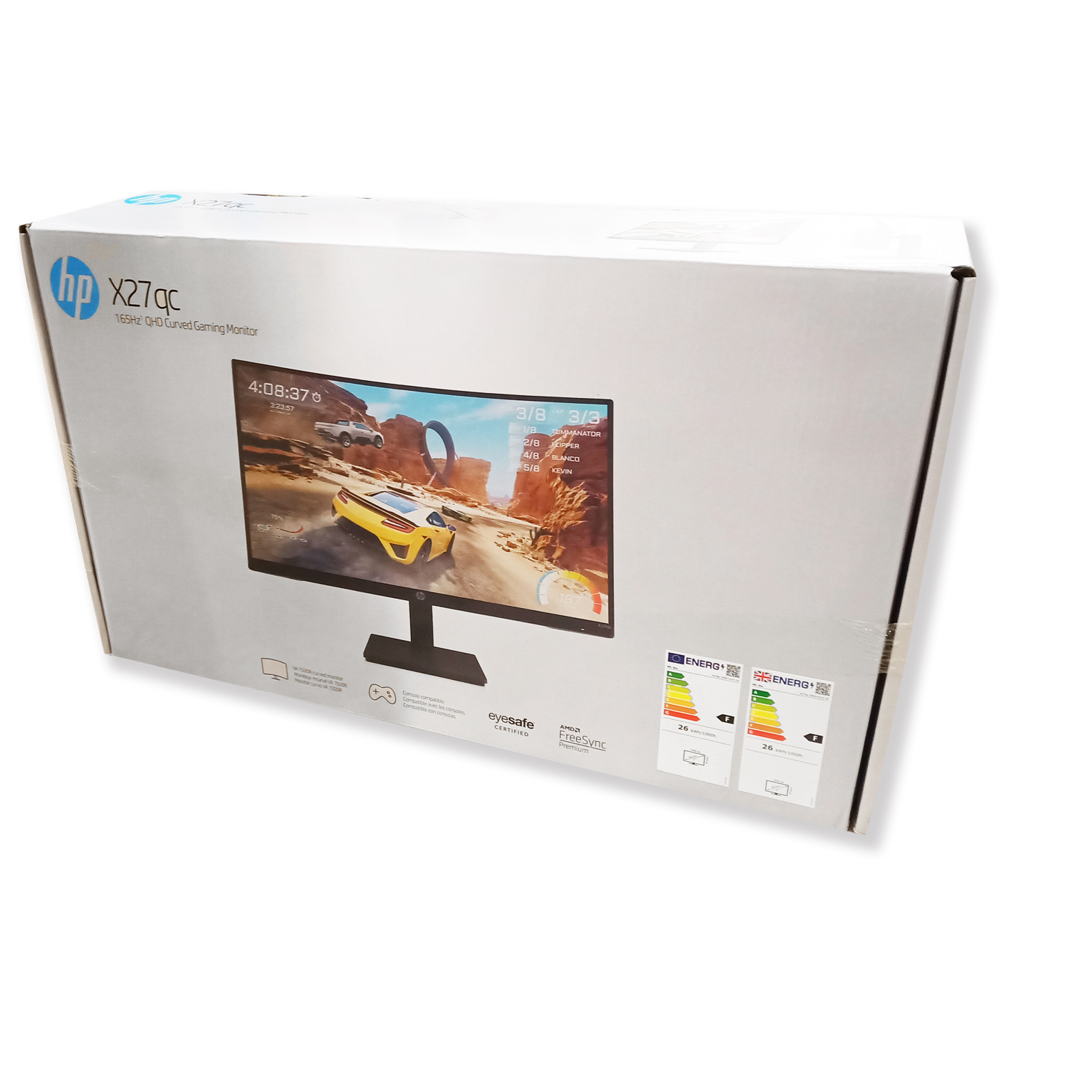 HP X27qc Gaming Monitor - 27 Zoll QHD 2560 x 1440 - 1500R VA Curved von HP