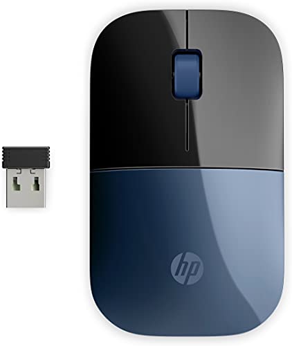 HP Z3700 (V0L81AA) kabellose Maus (1200 optische Sensoren, bis zu 16 Monate Batterielaufzeit, USB Anschluss, Plug&Play) blau von HP