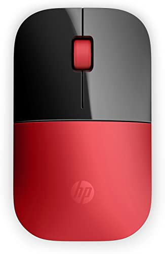 HP Z3700 (V0L82AA) kabellose Maus (1200 optische Sensoren, bis zu 16 Monate Batterielaufzeit, USB Anschluss, Plug&Play) rot von HP