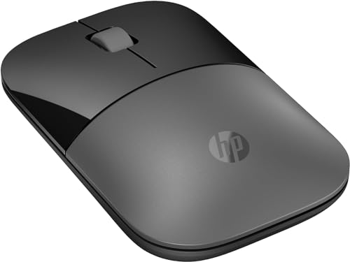 HP Z3700 kabellose Maus | 1200 optische Sensoren | bis zu 16 Monate Batterielaufzeit | 2.4 GHz oder Bluetooth Verbindung | Plug&Play | Silbergrau von HP