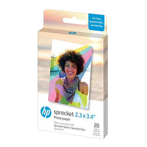 HP ZINK Fotopapier (20 Blatt, 5.8 x 8.7 cm, selbstklebende Rückseite) für HP Sprocket Plus von HP