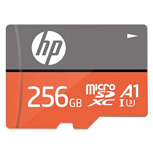 HP mxA1 256GB microSDXC-Speicherkarte + SD-Adapter, 100MB/s Lesegeschwindigkeit, 85MB/s Schreibgeschwindigkeit, Klasse 10 UHS-I, U3, A1 App-Performance für 4K-Video von HP