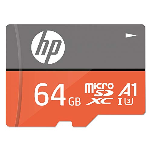 HP mxA1 64GB microSDXC-Speicherkarte + SD-Adapter, 100MB/s Lesegeschwindigkeit, 85MB/s Schreibgeschwindigkeit, Klasse 10 UHS-I, U3, A1 App-Performance für 4K-Video von HP