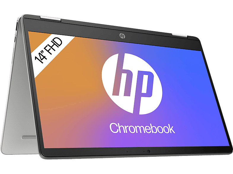 HP x360 14a-ca0312ng, Chromebook, mit 14 Zoll Display Touchscreen, Intel® Celeron®,N4120 Prozessor, 4 GB RAM, 64 eMMC, UHD 600, Silber, Google Chrome OS von HP