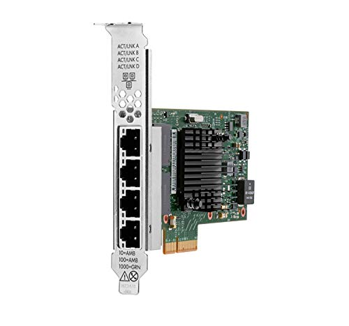 Hewlett Packard Enterprise HPE I350-T4 – Netzwerkadapter – PCIe 2.0 x4 – Gigabit Ethernet x 4 – für ProLiant DL325 Gen10, DL385 Gen10, MicroServer Gen10 von Hewlett Packard Enterprise