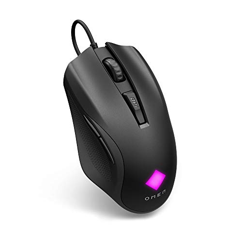 OMEN, USB, Vector Essential Gaming Maus (OMEN Radar 1 Gaming-Sensor, bis zu 7.200 dpi, Omron Tasten, RGB-Beleuchtung) schwarz von HP
