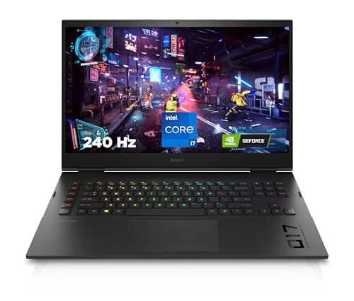 OMEN Gaming Laptop, 17,3" QHD 165 Hz Display, Intel Core i7-13700HX, 32 GB DDR5 RAM, 1 TB SSD, NVIDIA GeForce RTX 4070, Win11, QWERTZ Tastatur, Schwarz von HP