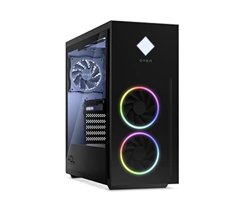 OMEN Gaming PC | AMD Ryzen 7 5800X | 16GB DDR4 RAM | 512GB SSD + 1TB HDD | NVIDIA GeForce RTX 3070 | Windows 11 Home | Schwarz | Seitenfenster | RGB-Lüfter von HP