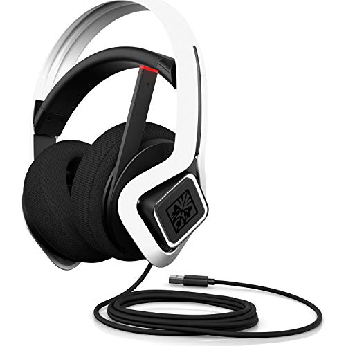 OMEN Mindframe Prime Gaming Headset (FrostCap-Technologie, Virtual Surround Sound, Noise-Cancelling, Mikrofon, On-Ear, RGB-Beleuchtung, USB-A-Anschluss) weiß von HP