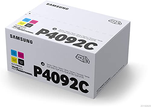 Samsung SU392A CLT-P4092C/ELS Original Toner - Value Pack (C/M/Y/K, Kompatibel mit: CLP-310/CLP-315/CLX-3170/CLX-3175 Series) von HP