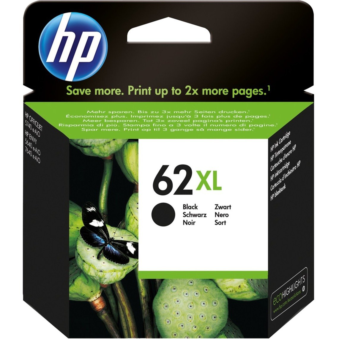 Tinte schwarz Nr. 62XL (C2P05AE) von HP
