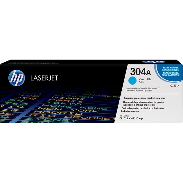 Toner cyan 304A (CC531A) von HP