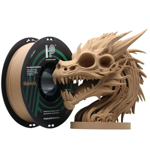 HP3DF PLA-Filament, 1,75 mm, 3D-Druck-Filament, 100 % reines PLA+, Maßgenauigkeit +/- 0,02 mm, passend für die meisten FDM-Drucker, 1 kg Spule (Holzpla) von HP3DF
