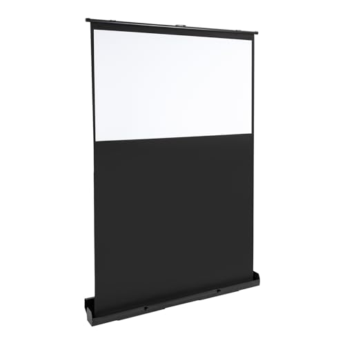 Projektionsleinwand Bodenleinwand Tragetasche Heimkino 4K Leinwand Klappbildschirm für Heimkino Büro Konferenz Outdoor Aktivitäten Höhenverstellbar Unterstützung (60") von HPDTZ