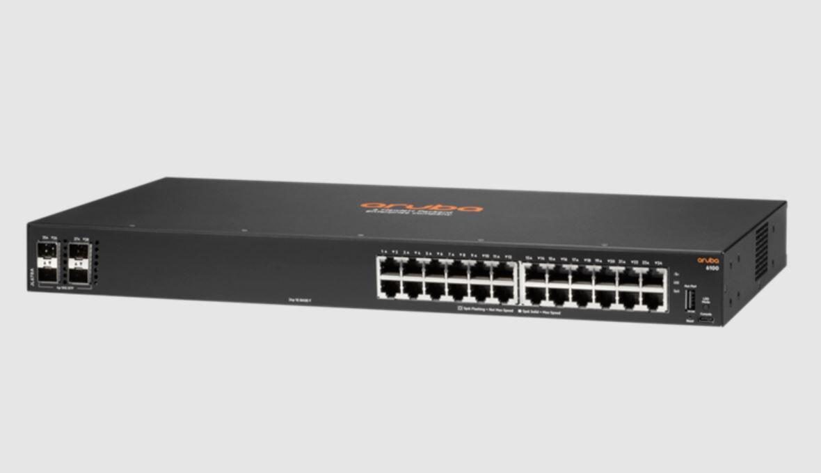 HPE Networking CX6100 Switch 24-Port 1GBase-T 4-Port 10G SFP+ rackmountfähig von HPE Networking